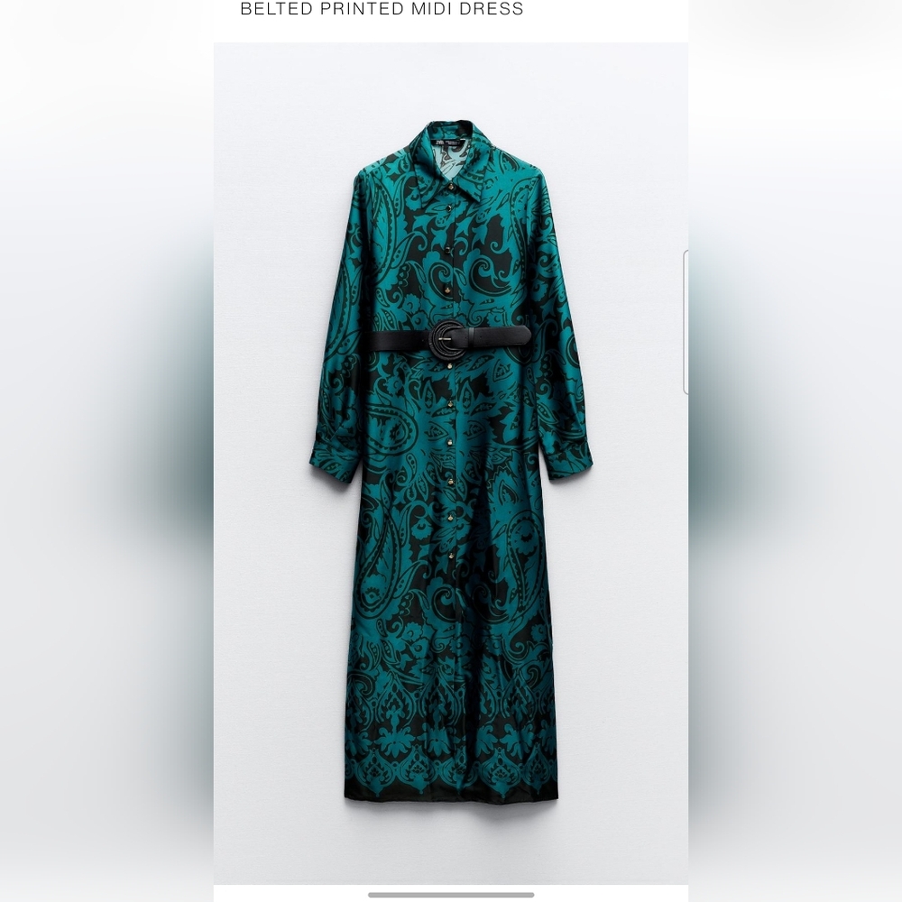 Zara Floral Printed Midi Dress - Picture 3 of 3